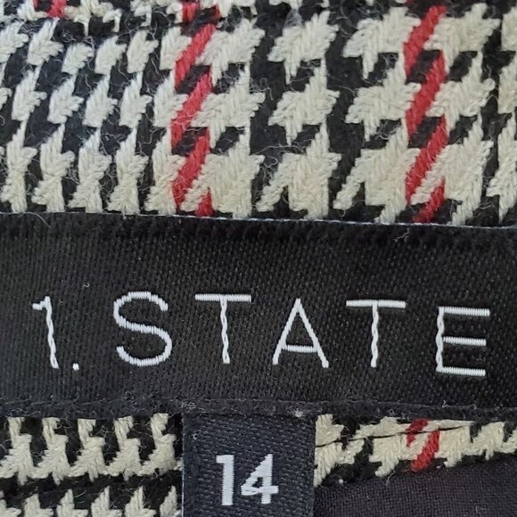 NEW 1. State Black Plaid Pencil Skirt - Picture 7 of 12